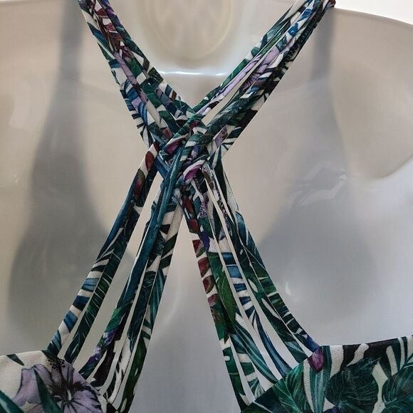 Twik Tropical Print Sleeveless Blouse Sz M - Picture 4 of 8